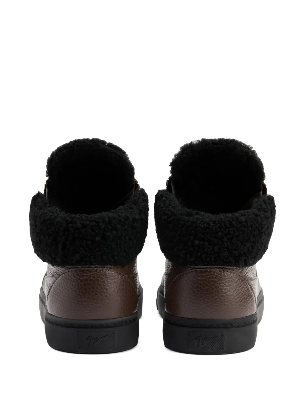 Giuseppe Zanotti Kriss leren sneakers met rits Bruin