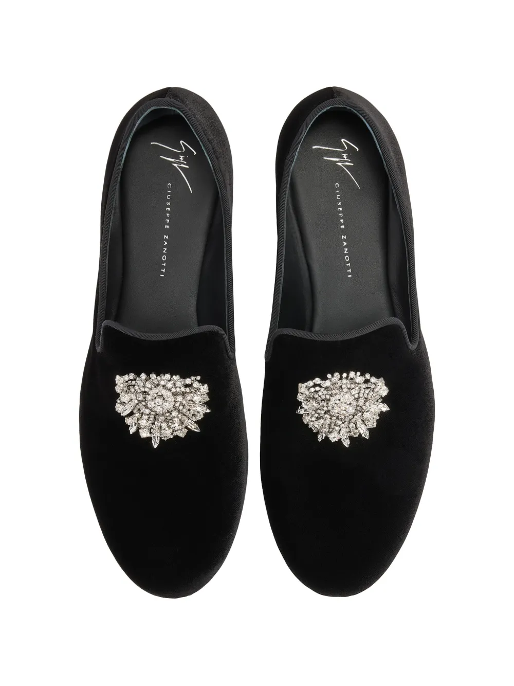 Giuseppe Zanotti Remye loafers met kristallen Zwart