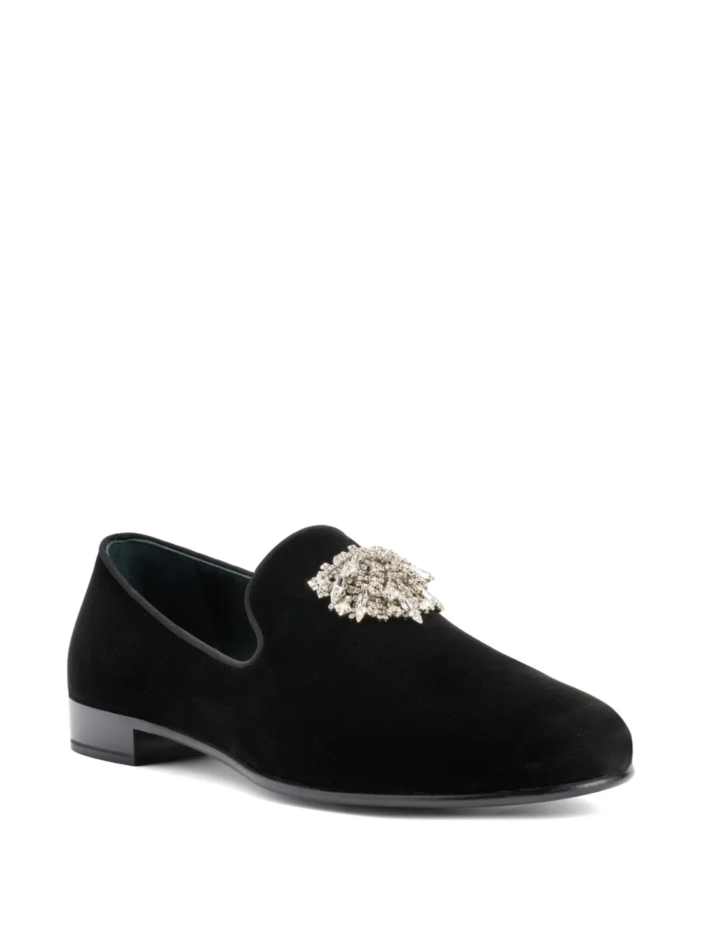 Giuseppe Zanotti Remye loafers met kristallen Zwart