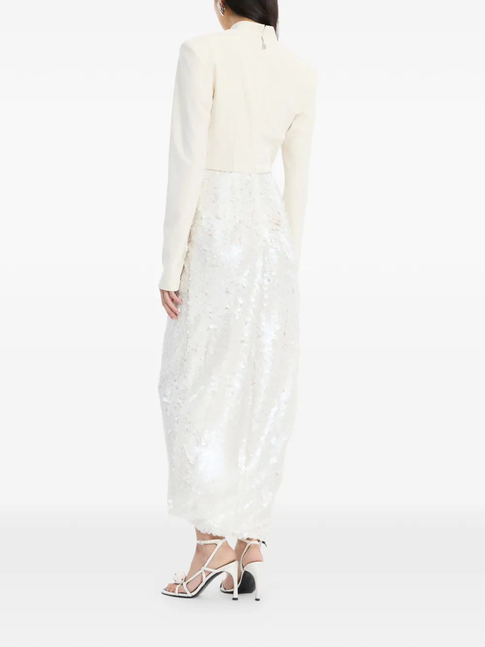 ROTATE BIRGER CHRISTENSEN Midi-jurk met geknoopt detail Wit