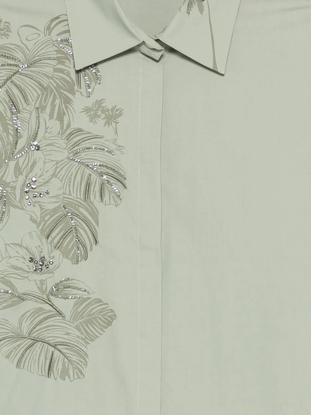 LIU JO Oversized blouse met borduurwerk Groen