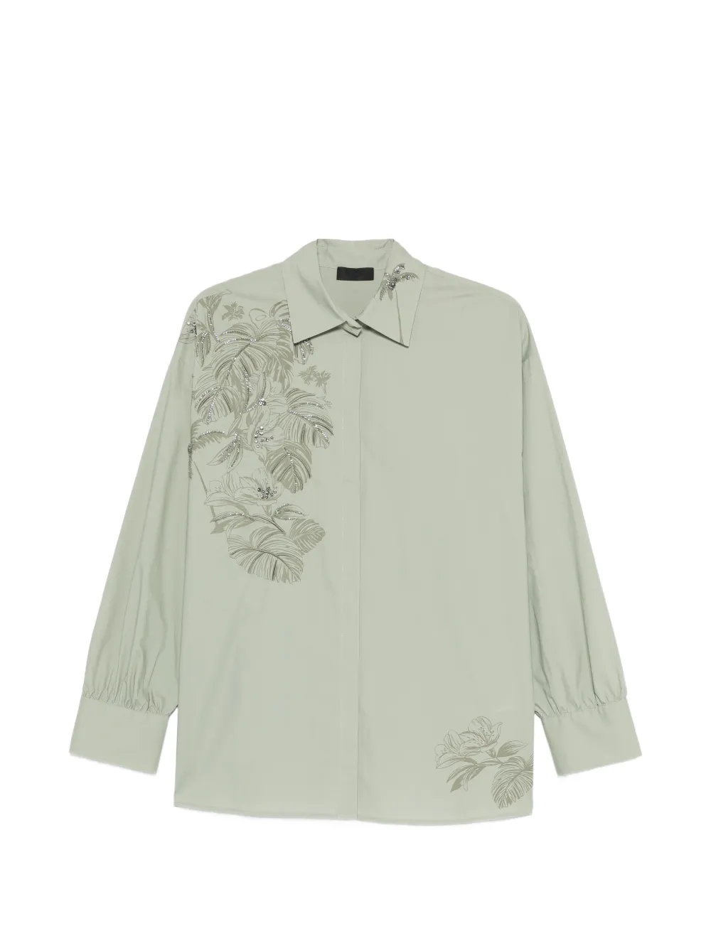 LIU JO embellished floral shirt - Verde