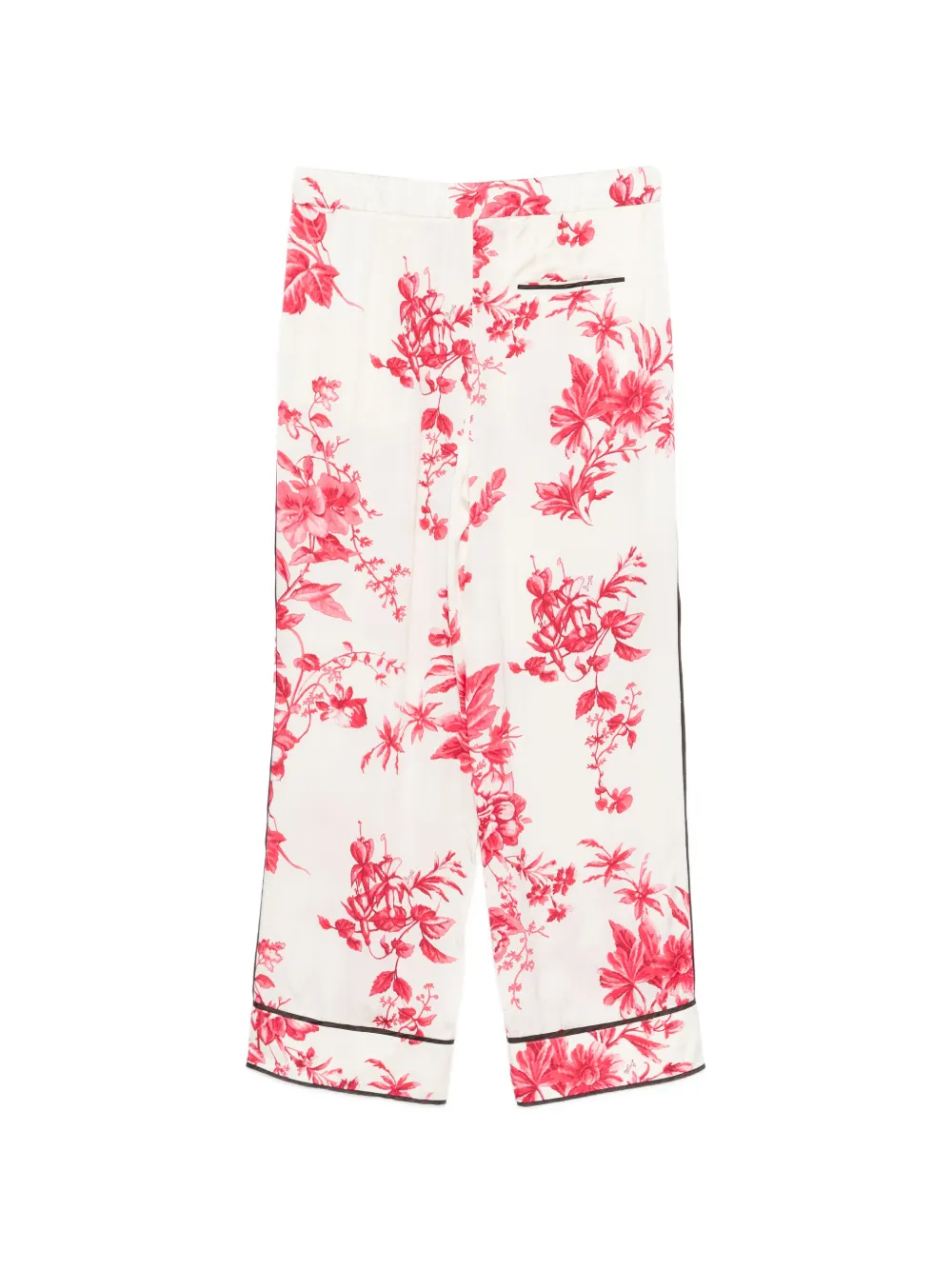  Liu Jo Floral Print Trim Trousers - White 