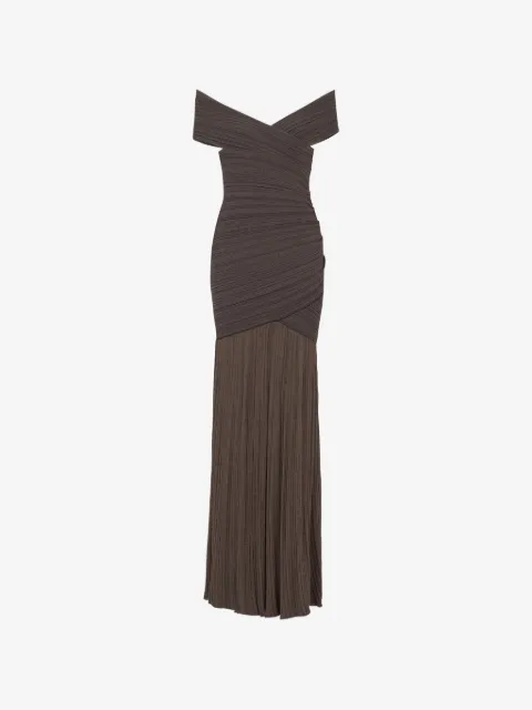 Balmain off-the-shoulder maxi dress