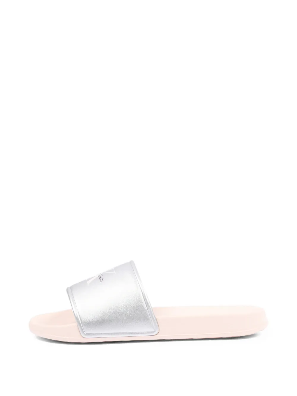 Calvin Klein Kids Slippers met logo Zilver