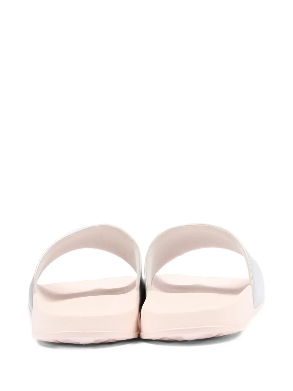  Calvin Klein Kids Logo Slides - Silver 