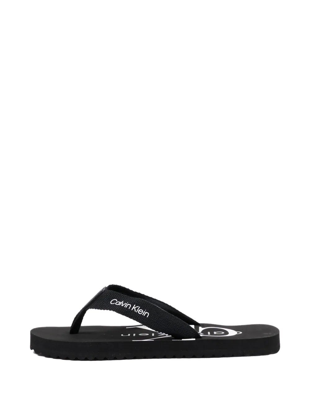 Calvin Klein Kids Sandalen met logoprint Zwart