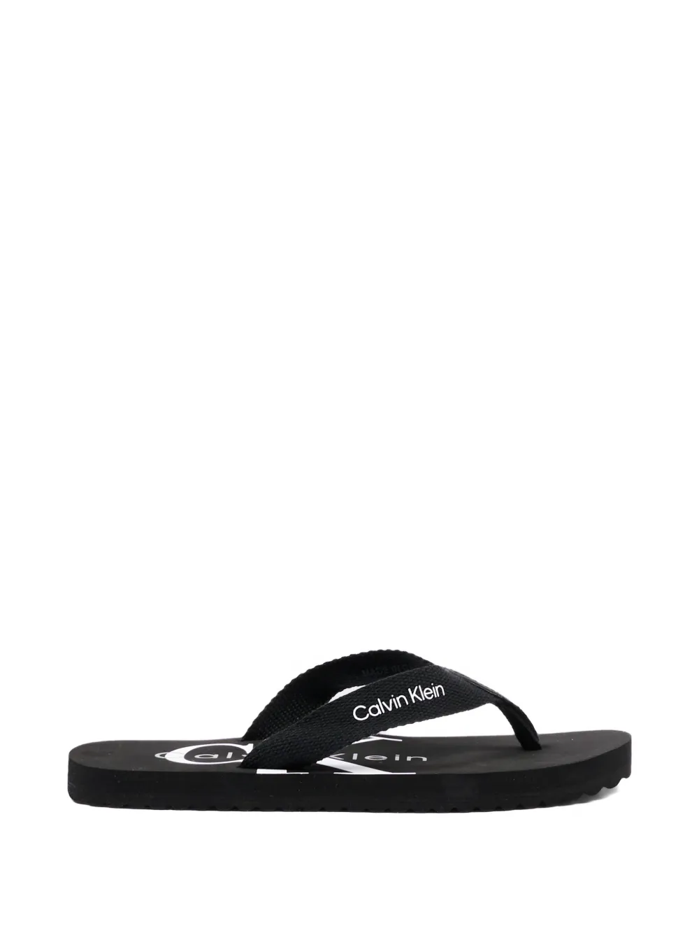 Calvin Klein Kids Sandalen met logoprint Zwart