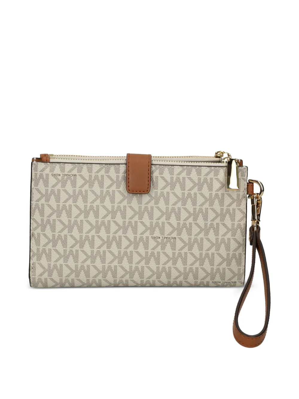  Michael Michael Kors Monogram-print Zip Wallet - Neutrals 