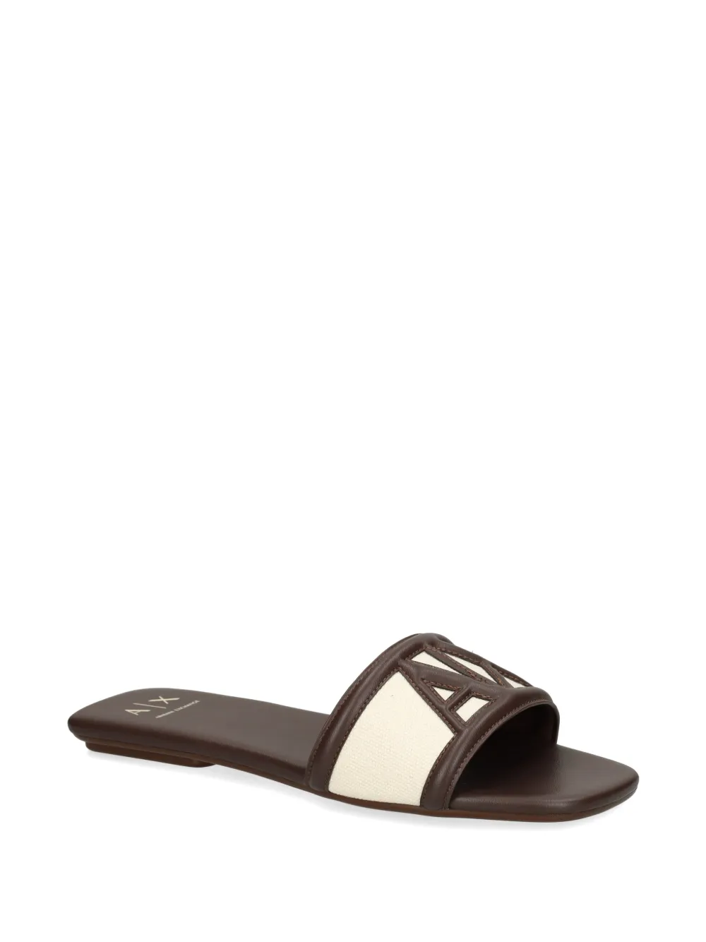 Armani Exchange Sandalen met logodetail Beige