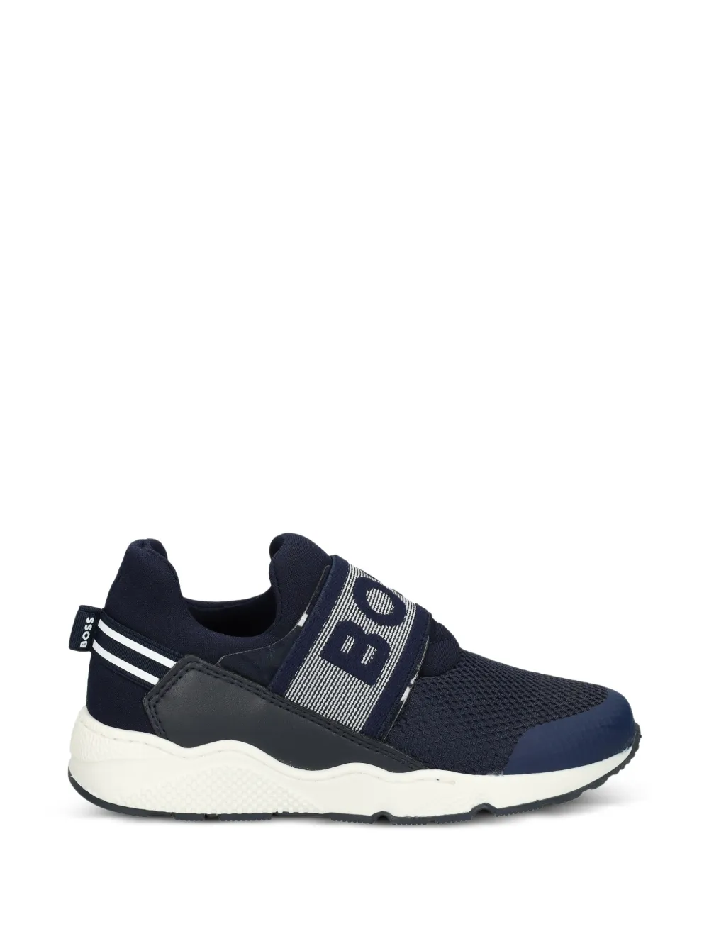 BOSS logo-strap sneakers Blauw