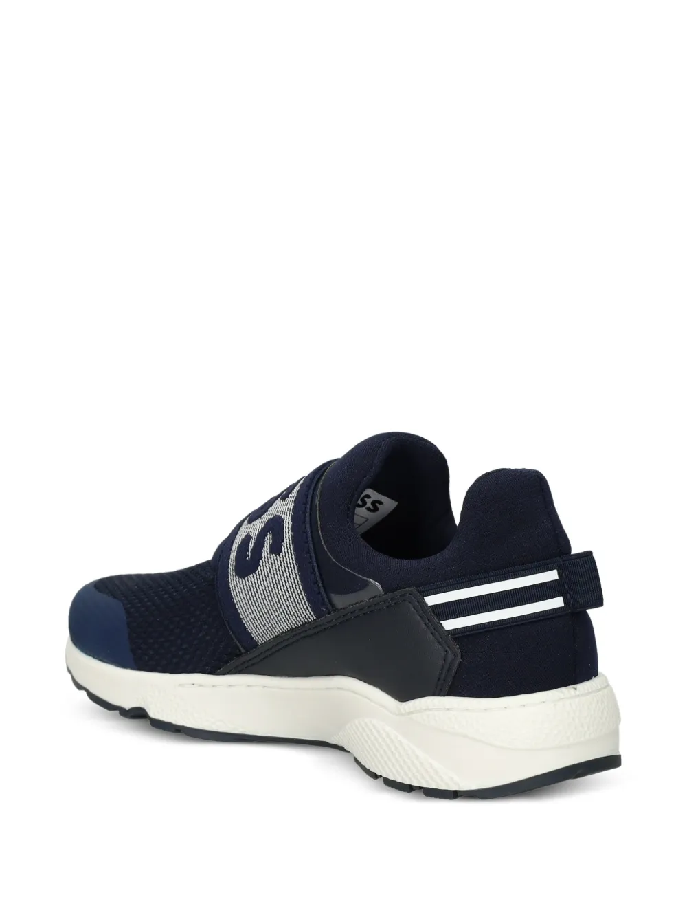 BOSS logo-strap sneakers Blauw