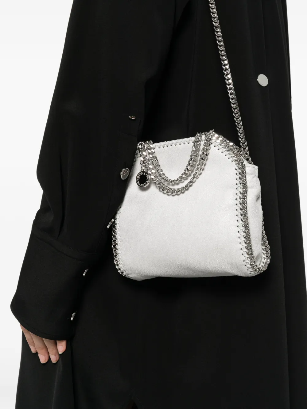 Stella McCartney Schoudertas met ketting Grijs