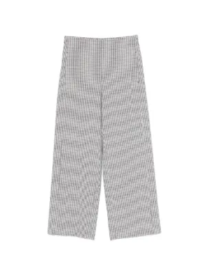 ROA Aair Floweave Printed Check Elasticated Waistband Pants