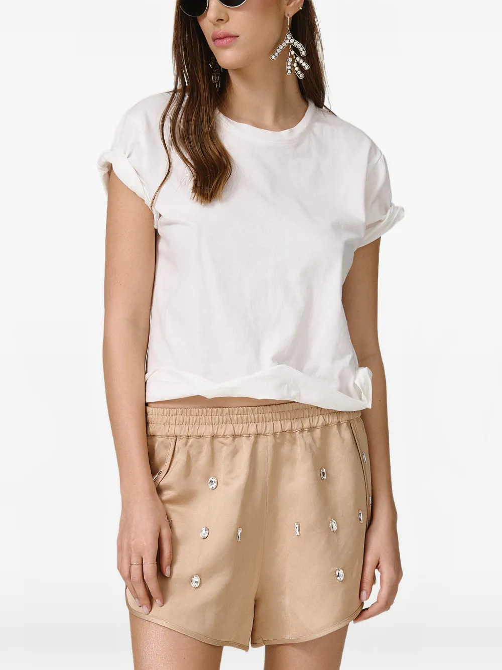 PNK patch-detail T-shirt - Bianco