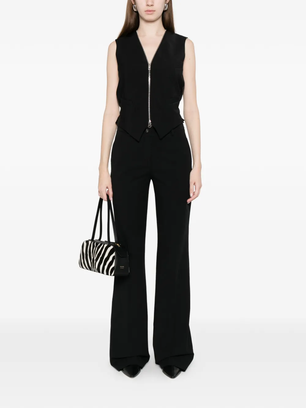  Via Masini 80 Button Trousers - Black 