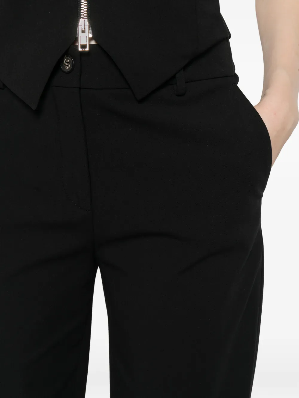 Via Masini 80 Broek met knopen Zwart