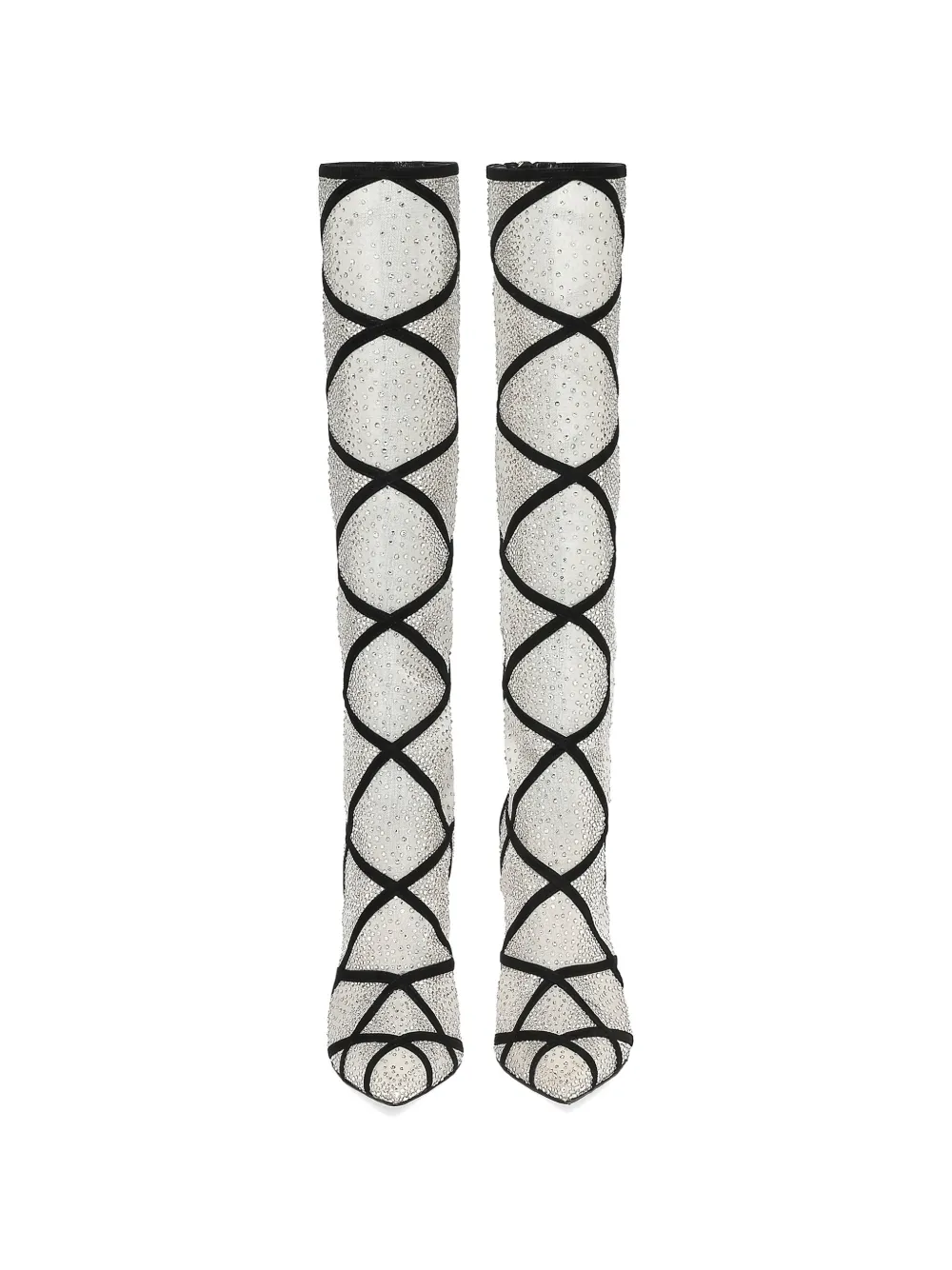 Gianvito Rossi Confetti suède verfraaide laarzen Zwart