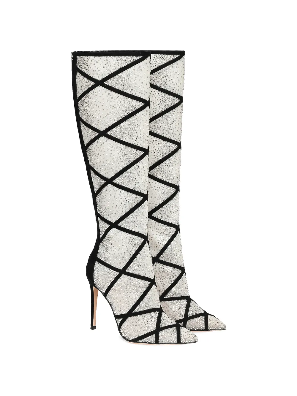 Gianvito Rossi Confetti suède verfraaide laarzen Zwart