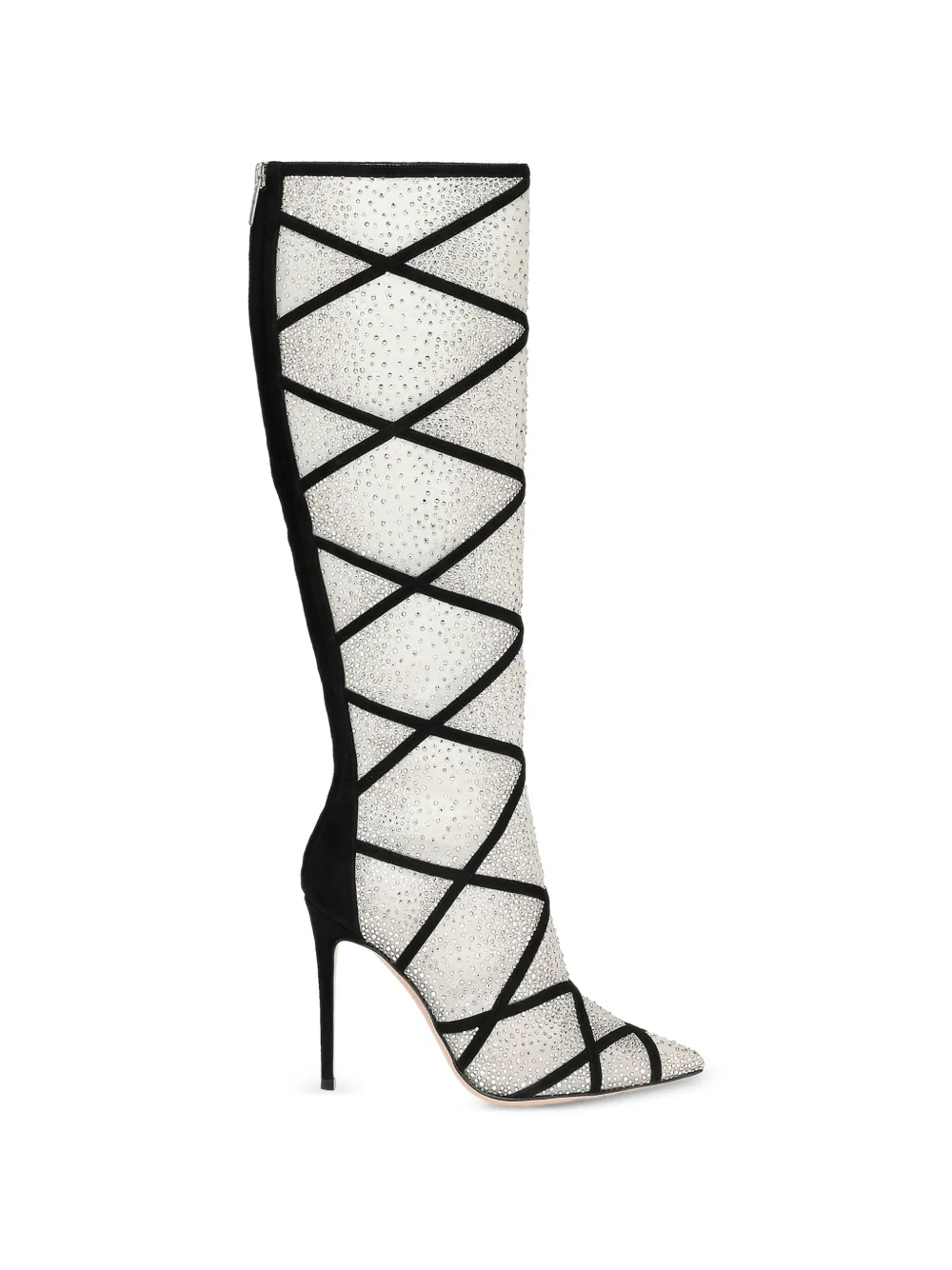 Gianvito Rossi Confetti suède verfraaide laarzen Zwart