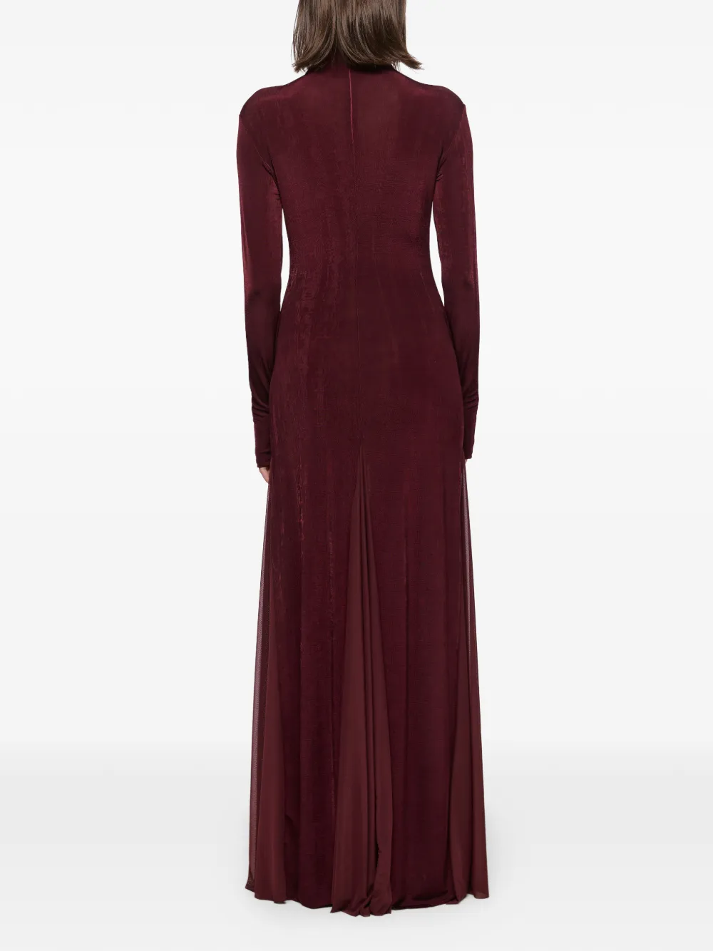 Atu Body Couture Jurk met doorzichtig vlak Rood