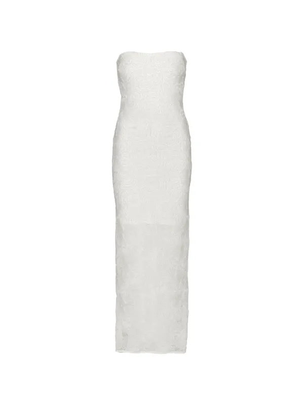 rotate mesh tube dress Rotate Women's Mesh Tube Dress - White - Size 40 FR/8 US