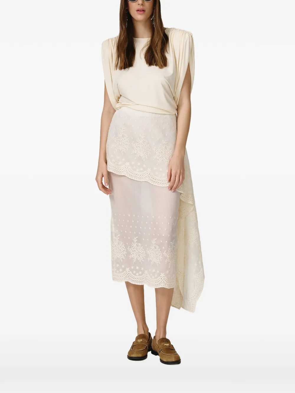 PNK oversized-shoulders top - Toni neutri