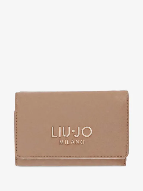 LIU JO læderjakke med logo-applikation