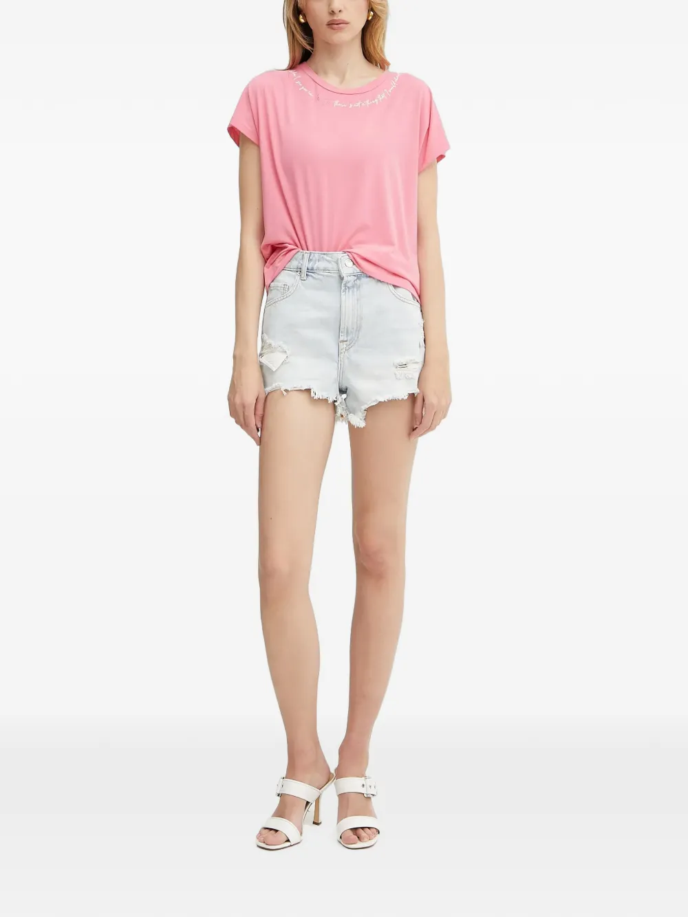 LIU JO T-shirt met ronde hals Roze