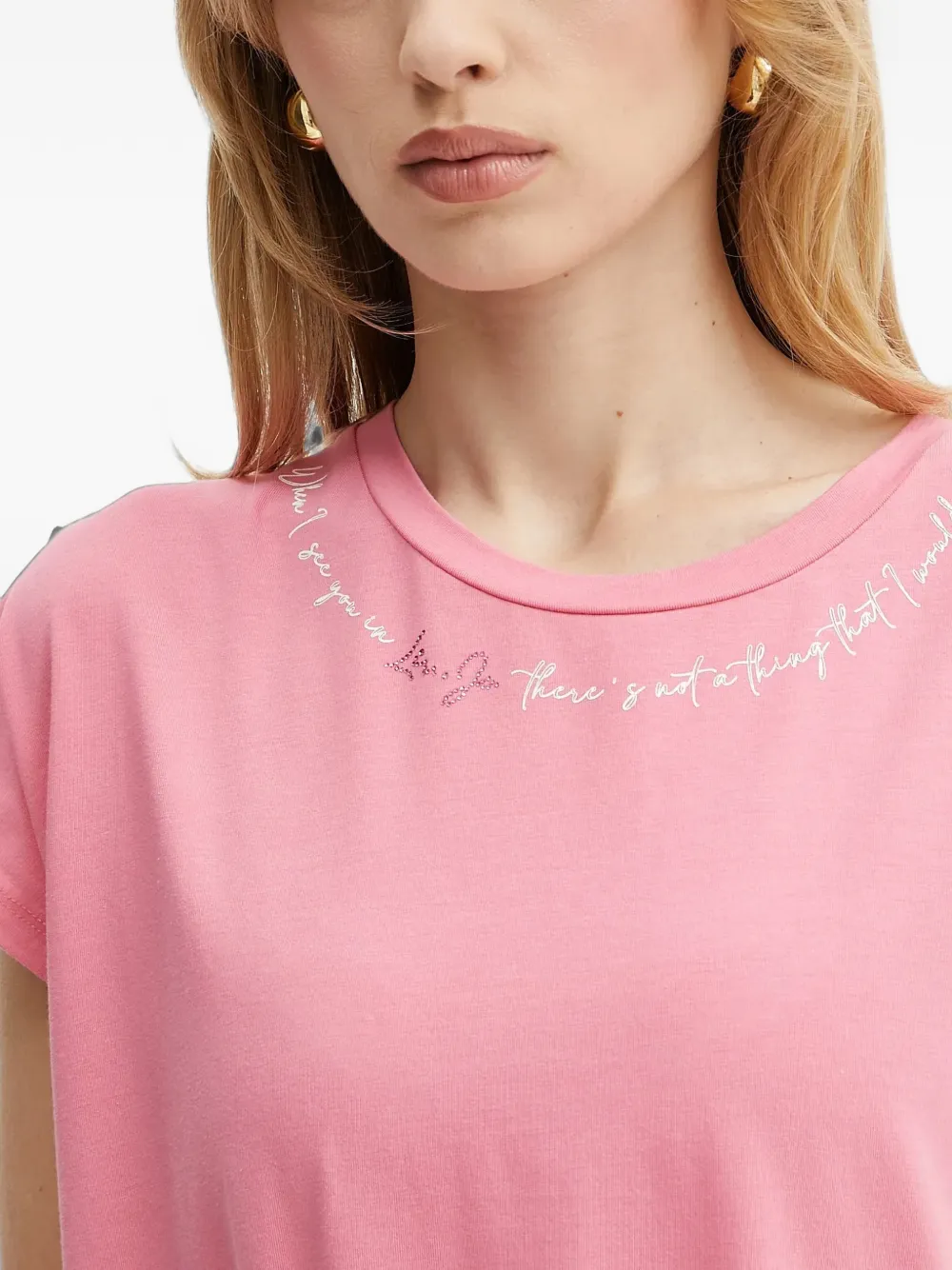 LIU JO T-shirt met ronde hals Roze
