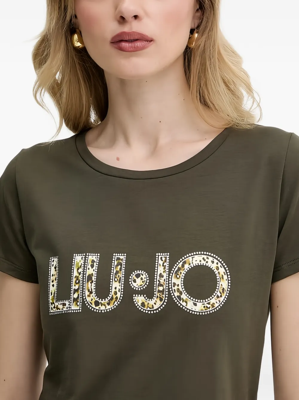 LIU JO logo appliqué T-shirt - Grün