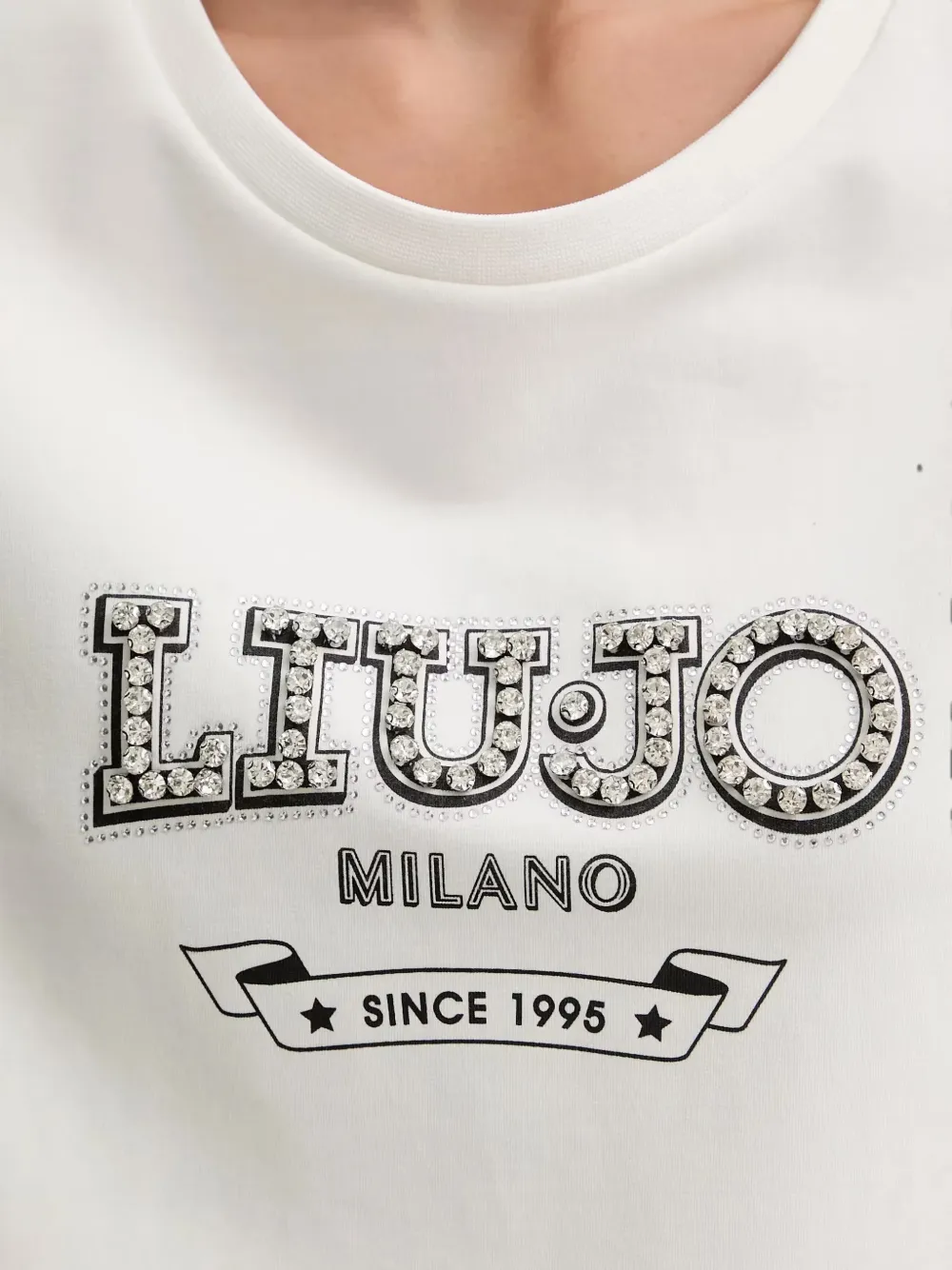 LIU JO Sweater met grafische print Beige