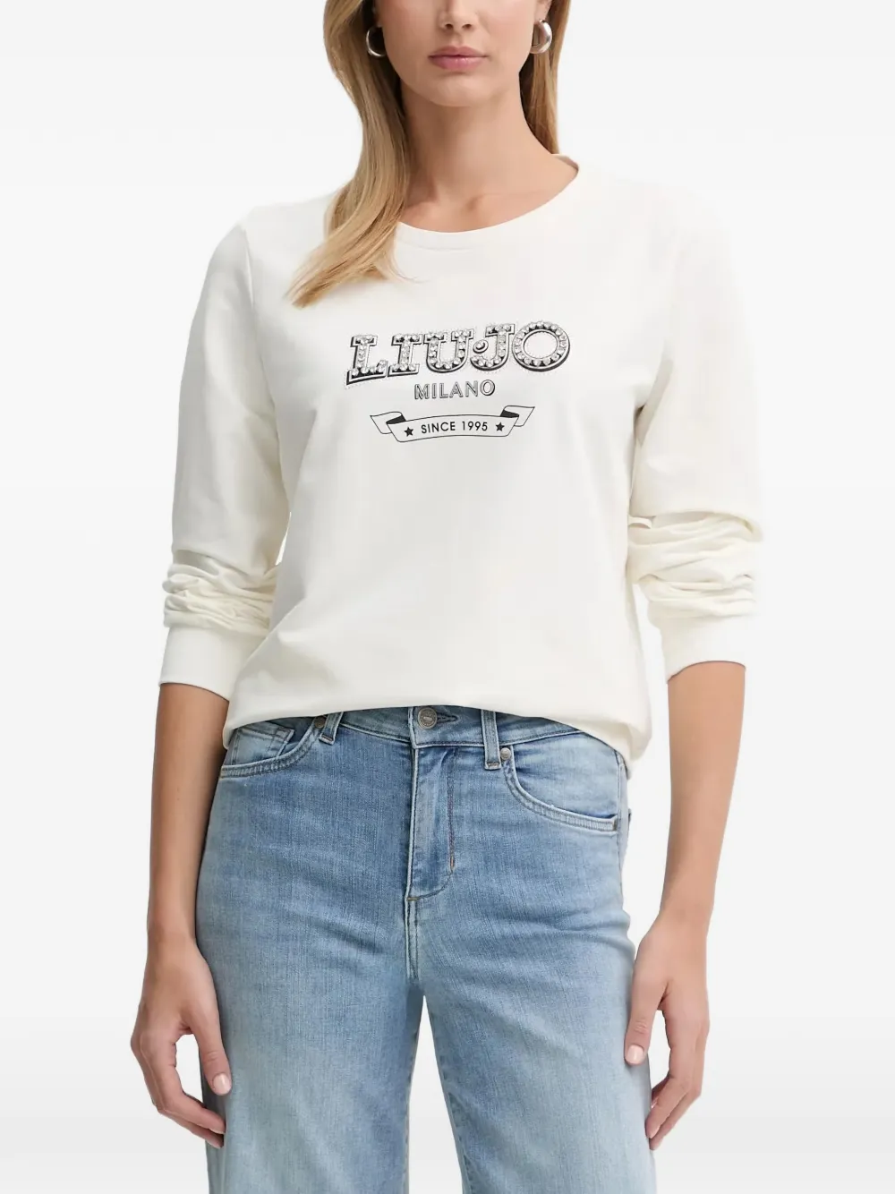 LIU JO Sweatshirt mit Grafik - Nude