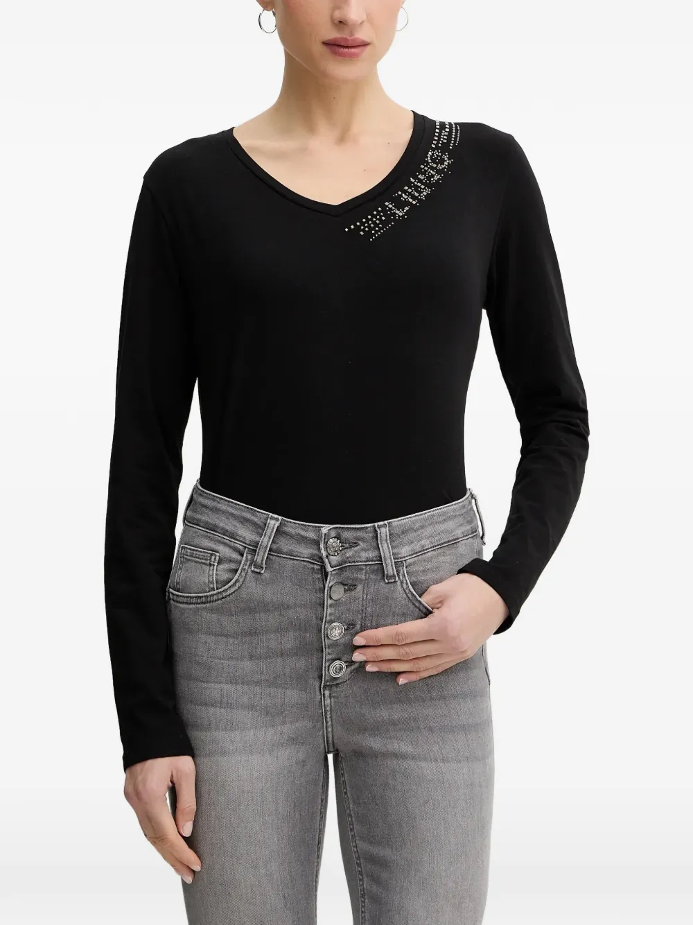 LIU JO long-sleeved T-shirt - Nero