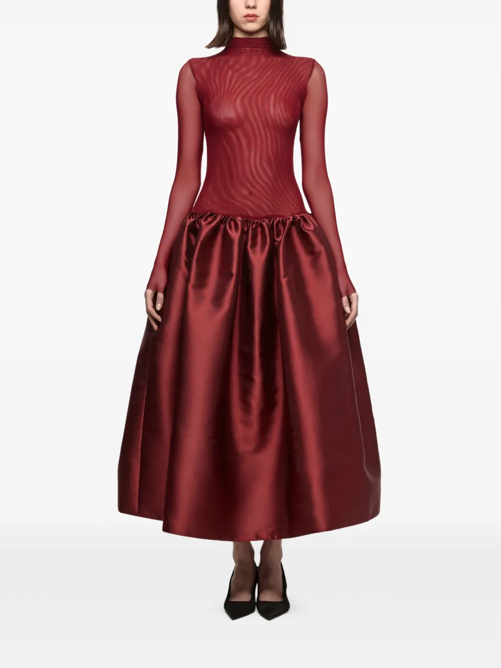 Atu Body Couture sheer ruffled dress - Rot