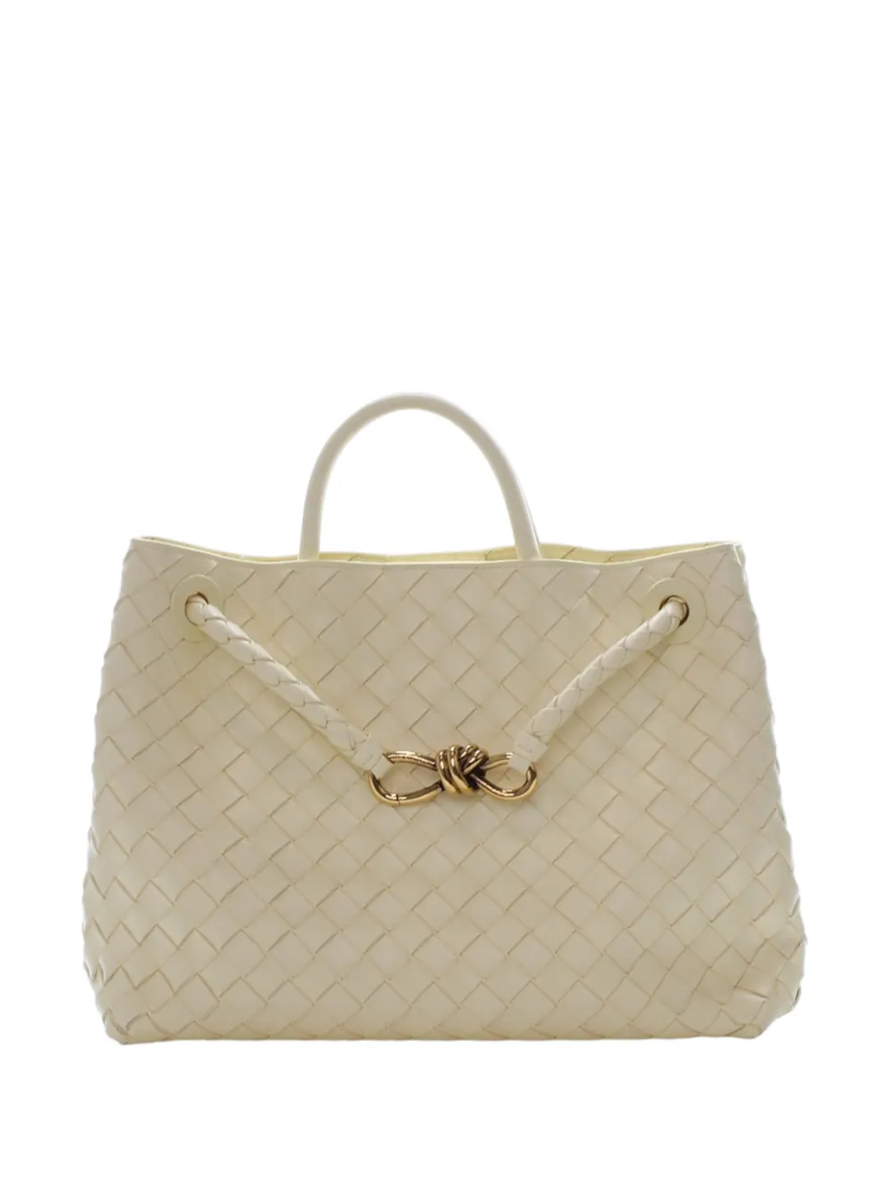 Bottega Veneta Pre-Owned 2012-2025 Medium Lambskin Intrecciato Andiamo Bag satchel - Giallo