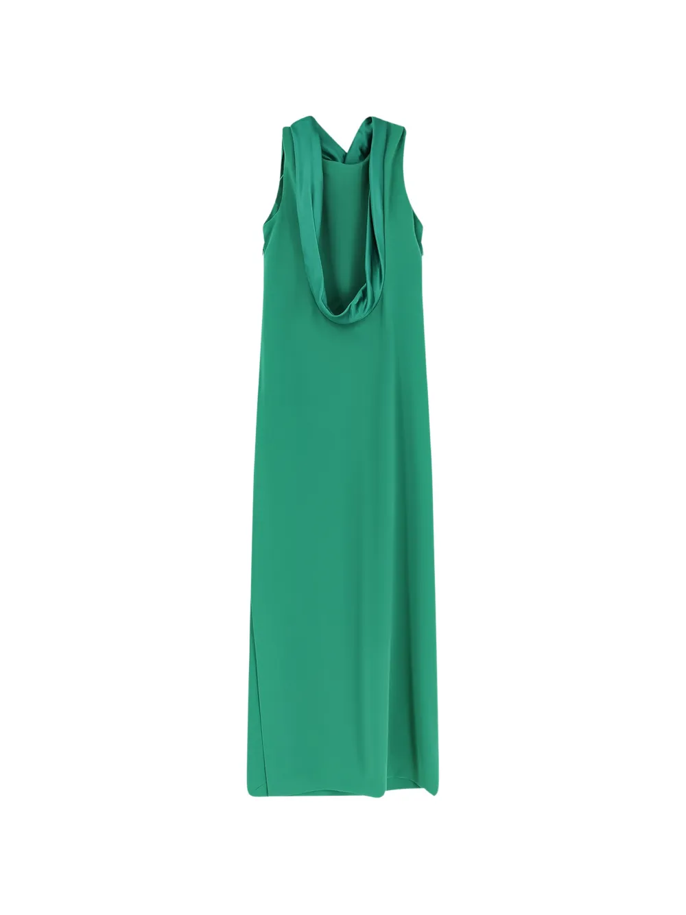  Max Mara Plunging Back Side-slit Dress - Green 