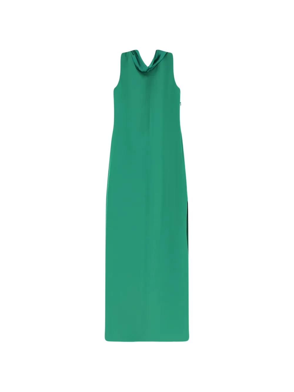 Max Mara plunging back side-slit dress - Verde
