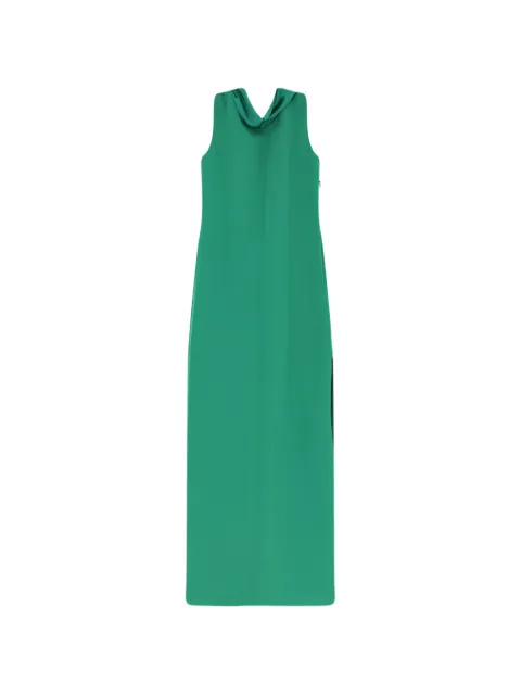 Max Mara plunging back side-slit dress