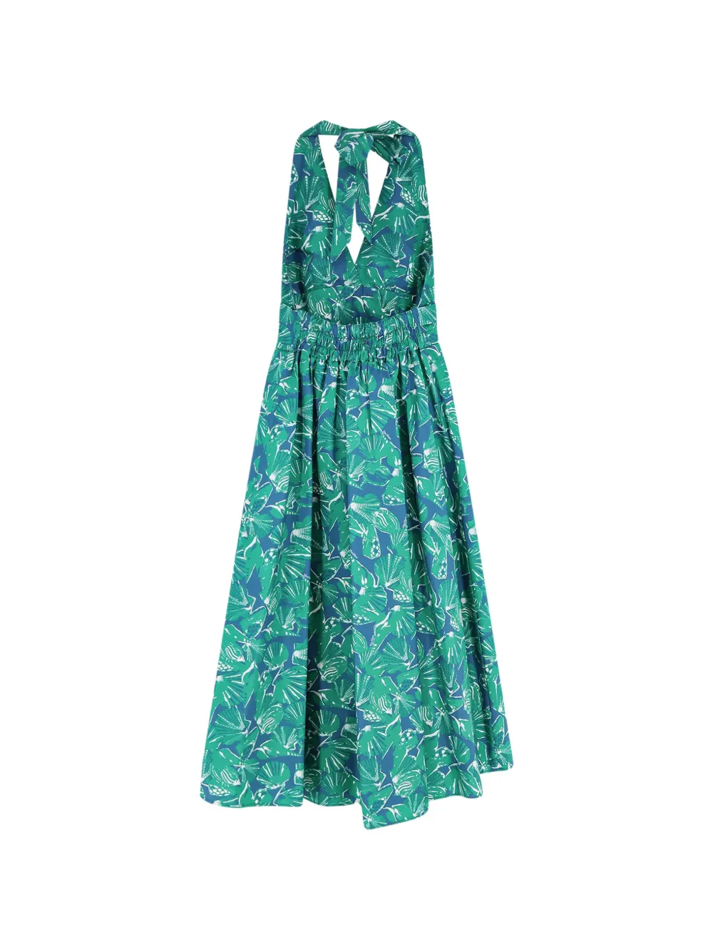 Max Mara Halterjurk met print Groen