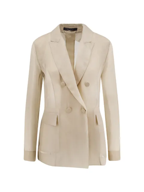 Max Mara blazer croisé à empiècements transparents