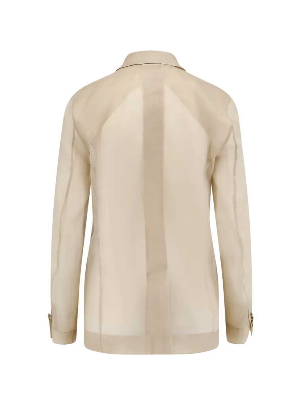 Max Mara Blazer met dubbele rij knopen en doorzichtig vlak Bruin