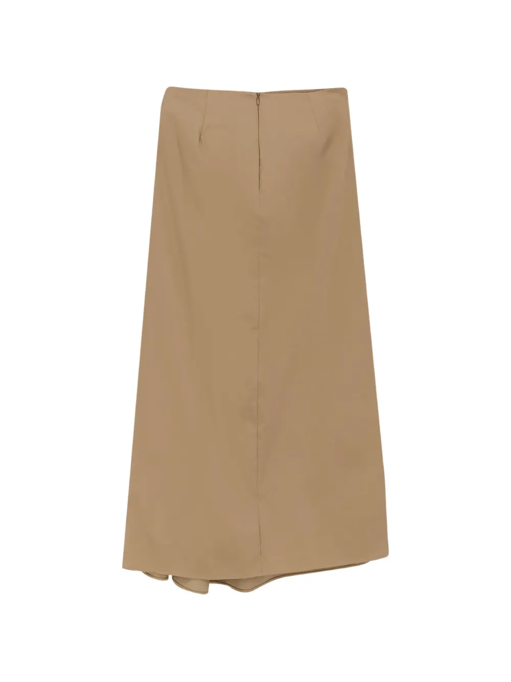 Max Mara Gedrapeerde asymmetrische flared rok Bruin