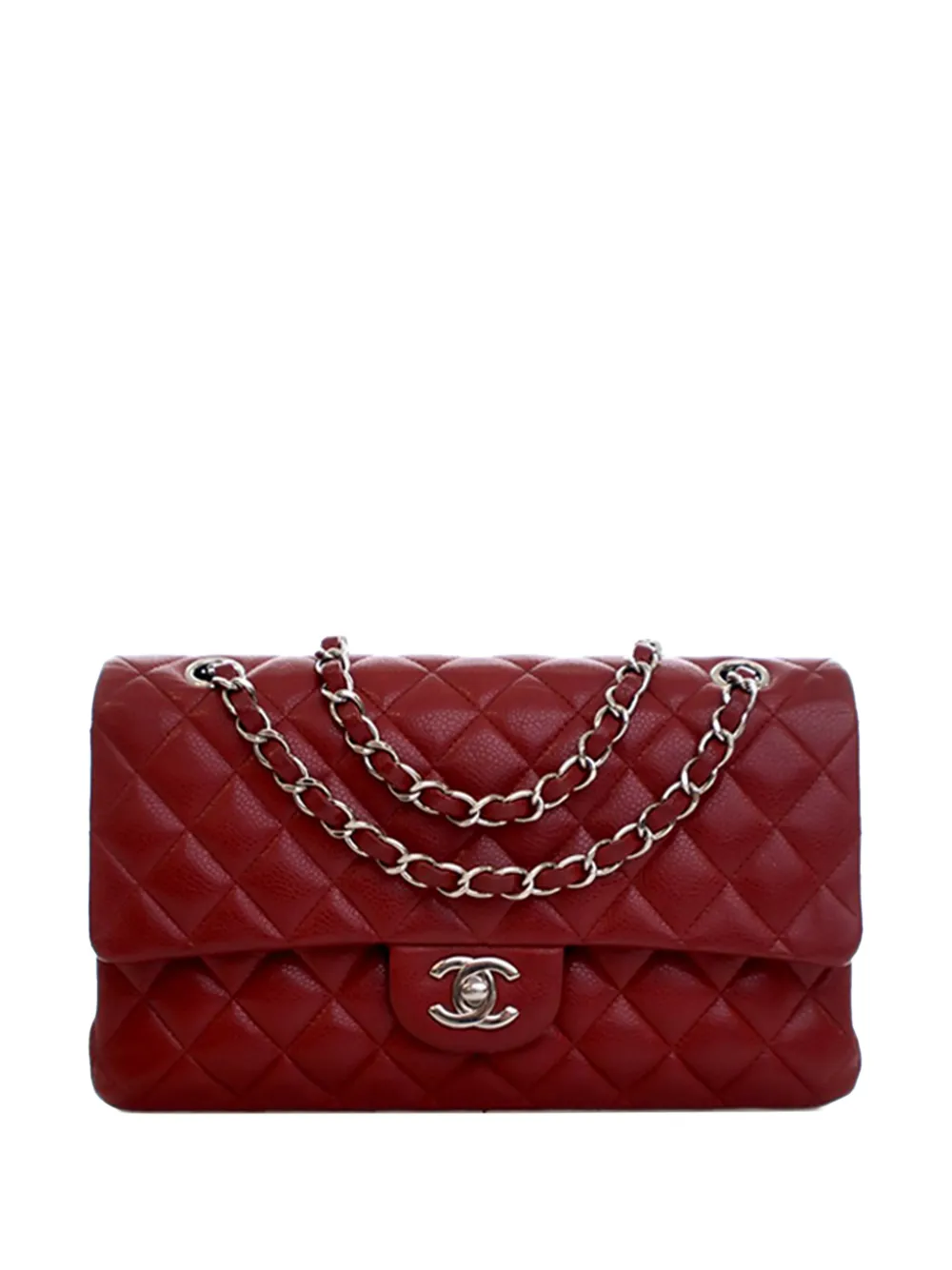 CHANEL Pre-Owned 2012 Medium Classic Caviar Double Flap shoulder bag - Rosso