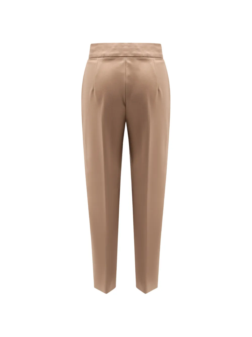 Max Mara Pantalon met plooien en zijzakken Bruin