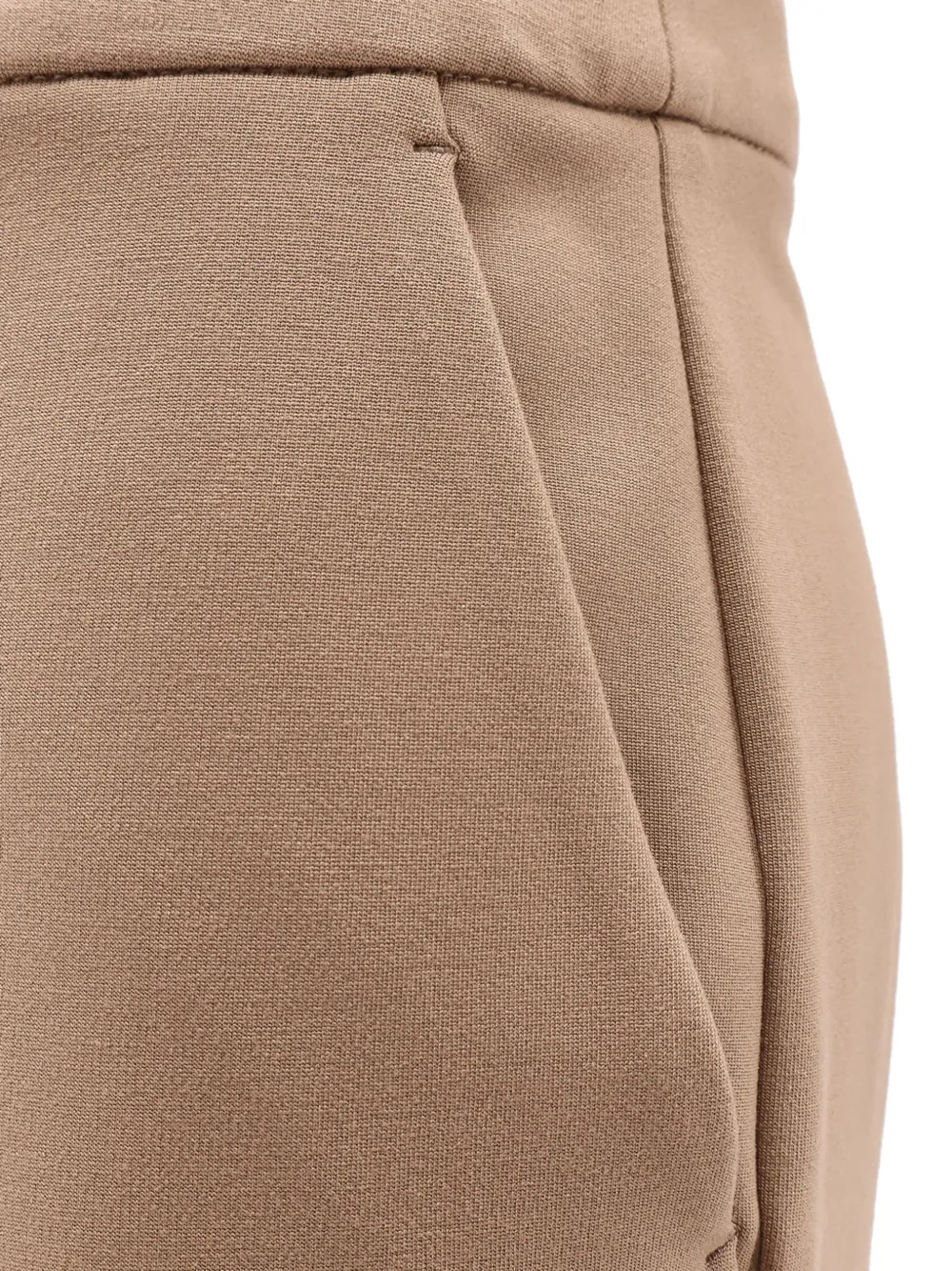 Max Mara Pantalon met plooien en zijzakken Bruin