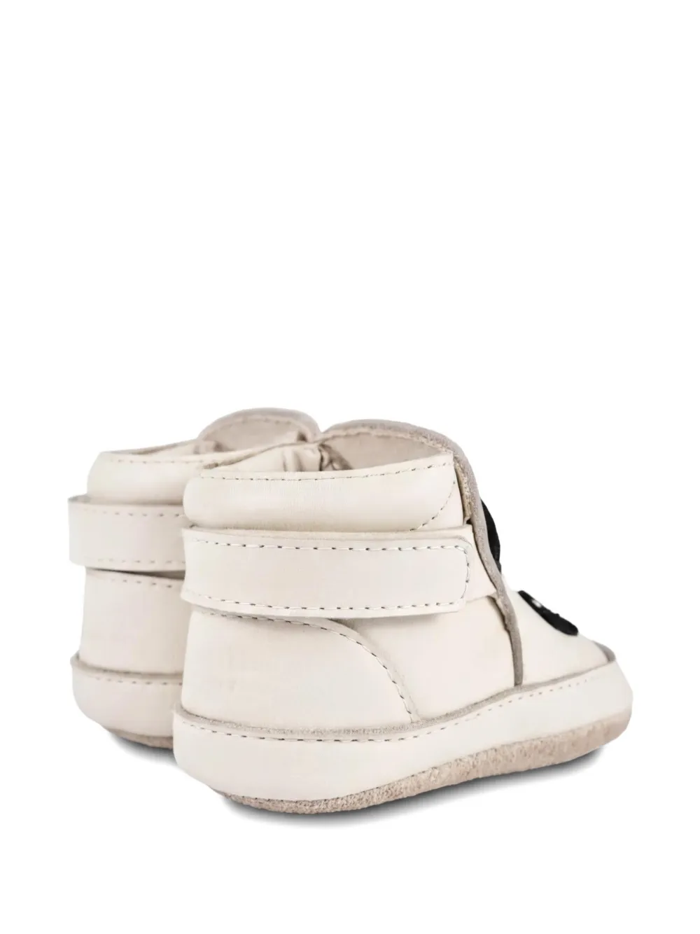 Donsje Slofjes met panda-applicatie Beige