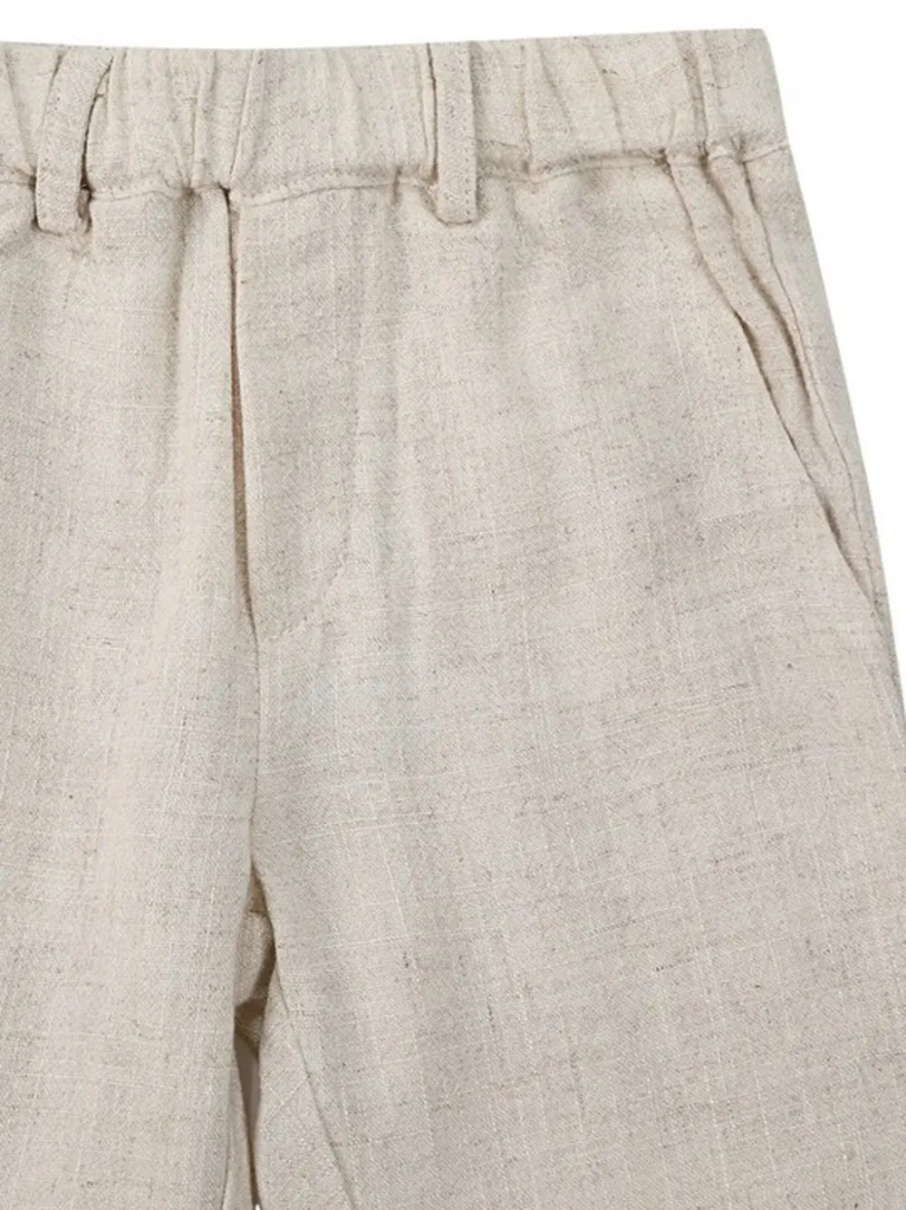 Donsje Broek met knopen Beige