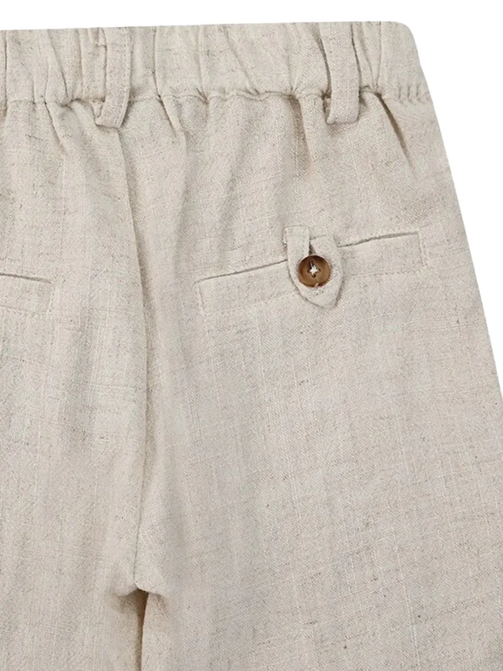 Donsje Broek met knopen Beige
