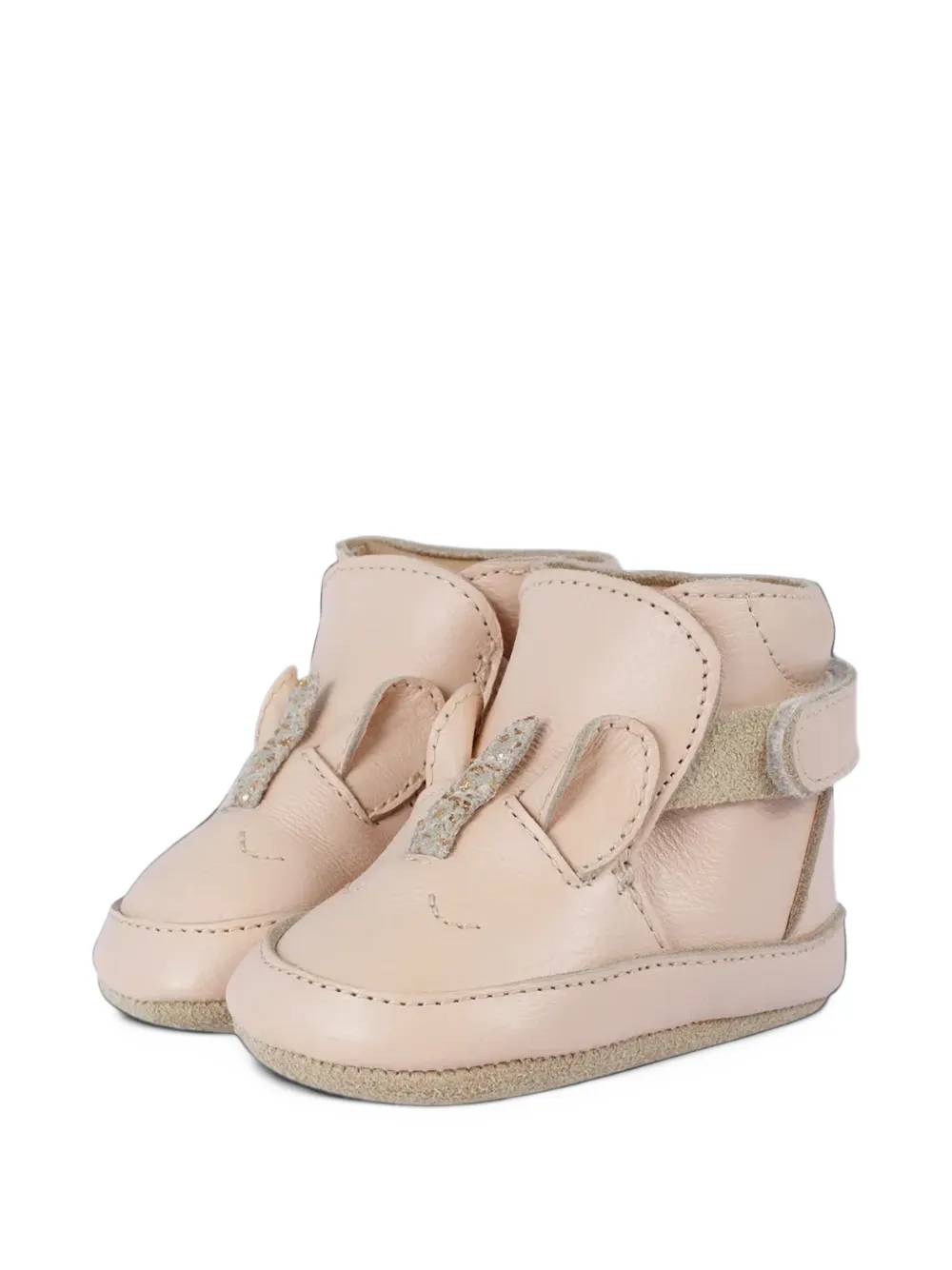 Donsje Morris Lauflernschuhe mit Ohrenapplikation - Rosa